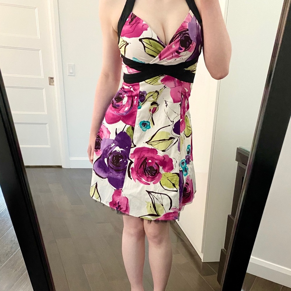 💕Floral Summer A-Line Halter Dress